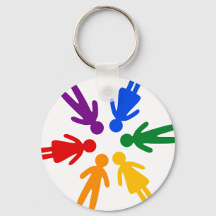 lgbt circle key ring