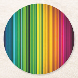 LGBT colors Round Paper Coaster