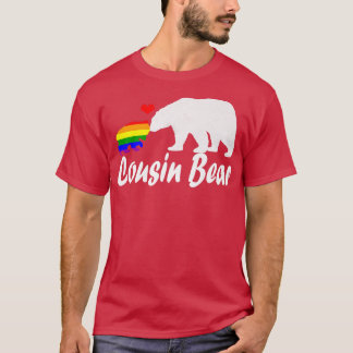 Lgbt Cousin Bear Gay Pride Equal Rights Rainbow358 T-Shirt