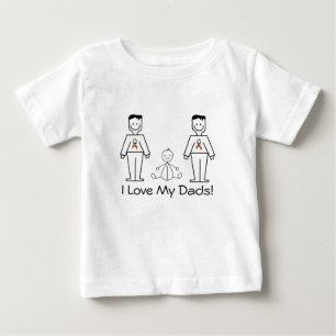 LGBT Customisable 2 Dads & A Baby T-Shirt