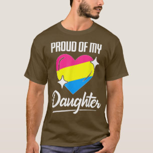 LGBT Dad Mum Heart Proud of My Panseual Daughter P T-Shirt