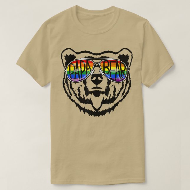 LGBT Daddy Papa Bear Gay Pride Proud Dad Father's  T-Shirt (Design Front)