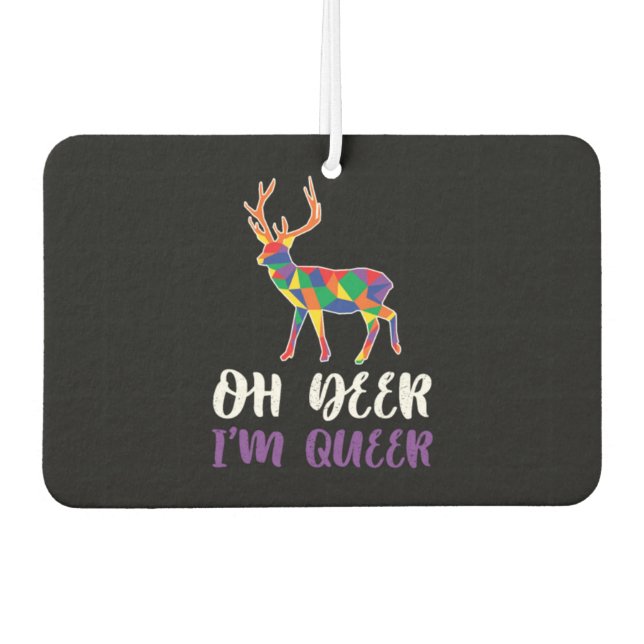 LGBT Deer Car Air Freshener (Front)