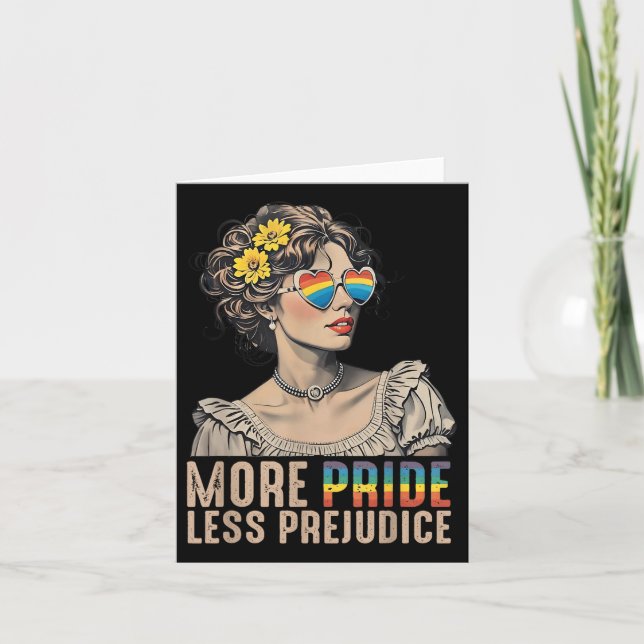 Lgbt Equal Rights More Pride Less Prejudice Rainbo Card (Front)