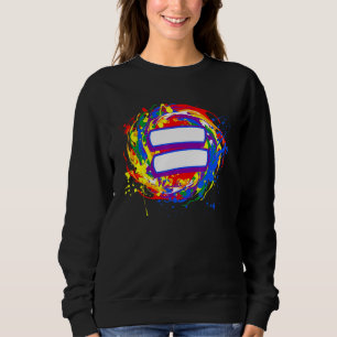 Lgbt Equal Sign Paint Swirl Rainbow Art Gay Lesbia Sweatshirt