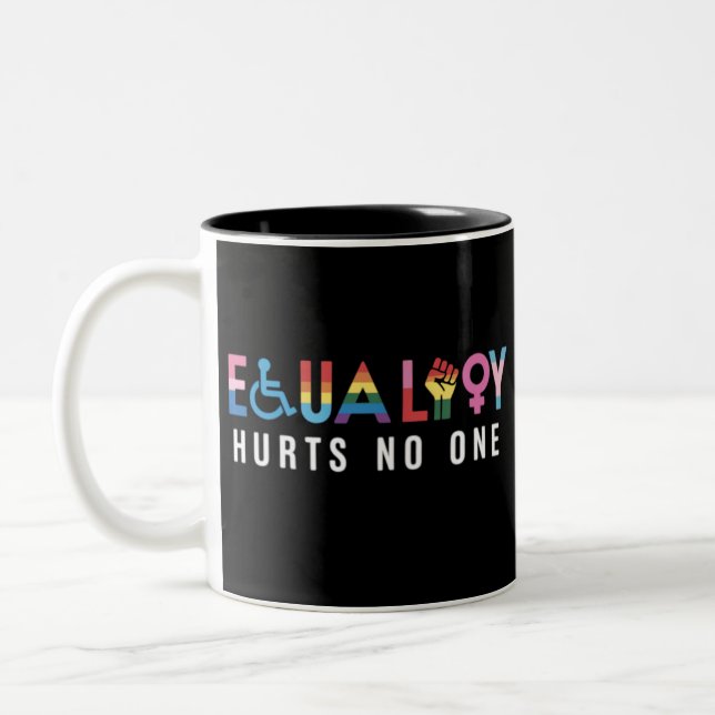 Lgbt Equality Hurts No One Pride Human Rights Two-Tone Coffee Mug (Left)