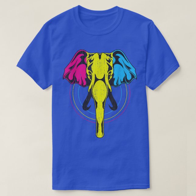 LGBT Equality Panseuality Flag Elephant Pan Pride  T-Shirt (Design Front)