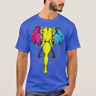LGBT Equality Panseuality Flag Elephant Pan Pride  T-Shirt