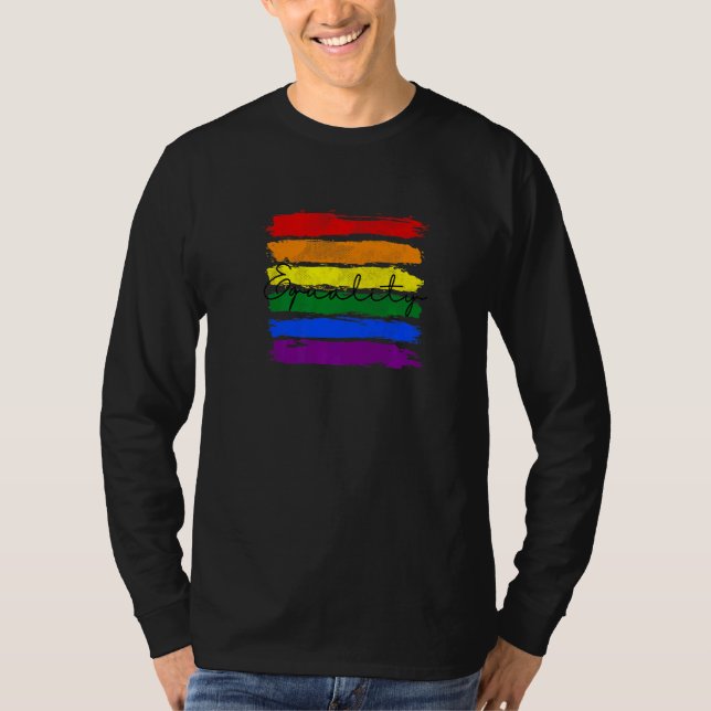 Lgbt Equality Rainbow Pride Lgbt Transgender Gay L T-Shirt (Front)