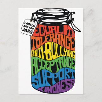 LGBT Equality Shirt Labels Are For Jars Postcard