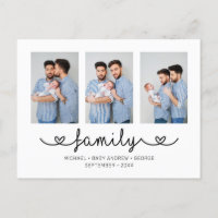 LGBT Family Photo Template Personalized Text