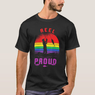 Lgbt Fishing Reel Proud Gay Angler Retro Queer Pri T-Shirt