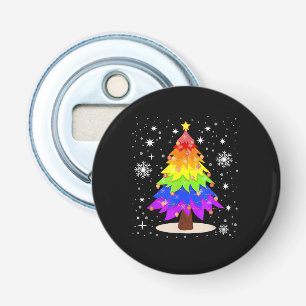 LGBT Flag Christmas Tree Merry Christmas Gay LGBT  Bottle Opener