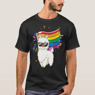 Lgbt Flag Llama Gay Lesbian Resist Special Bisexua T-Shirt