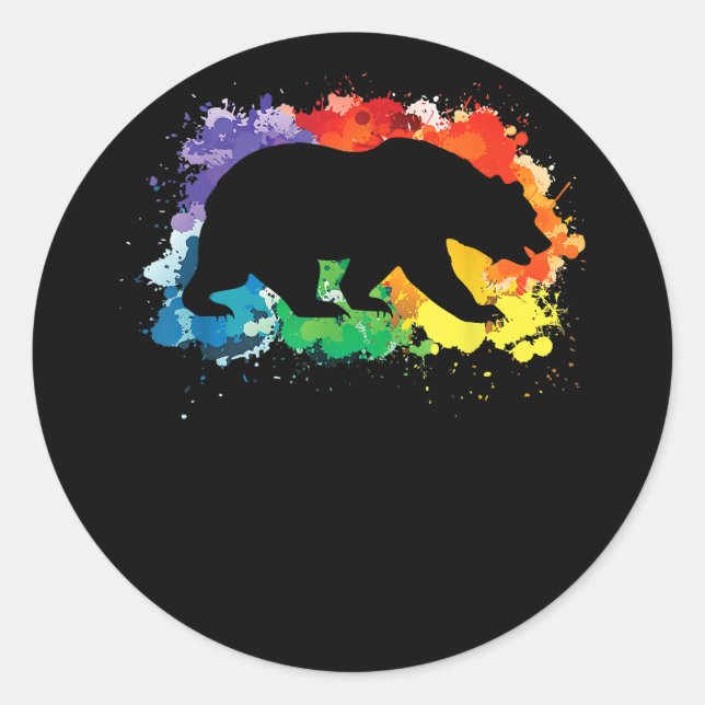 LGBT Flag Rainbow Pride Happy Valentines Day  Classic Round Sticker (Front)