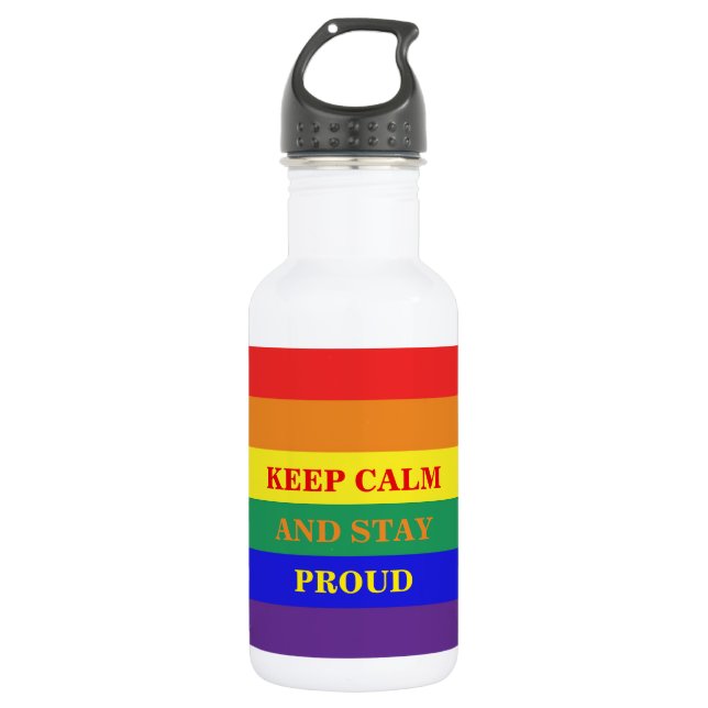 LGBT Flag Symbol 532 Ml Water Bottle (Front)