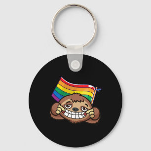 Lgbt Flag T Shirt Sloth Gay Lesbian Resist Men Wom Key Ring