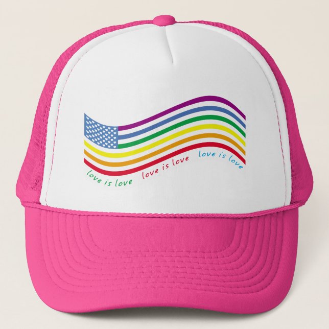 LGBT flag Trucker Hat (Front)