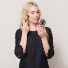 LGBT flag vibrant rainbow glitter sparkle Monogram