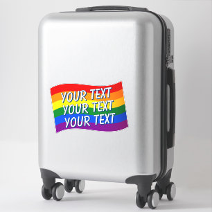 LGBT Flying Rainbow Flag Gay Pride Flag Text Queer