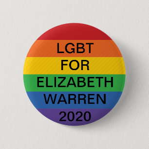 LGBT for Elizabeth Warren President 2020 Button