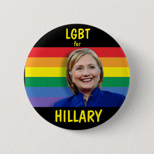 LGBT for Hillary Clinton 6 Cm Round Badge