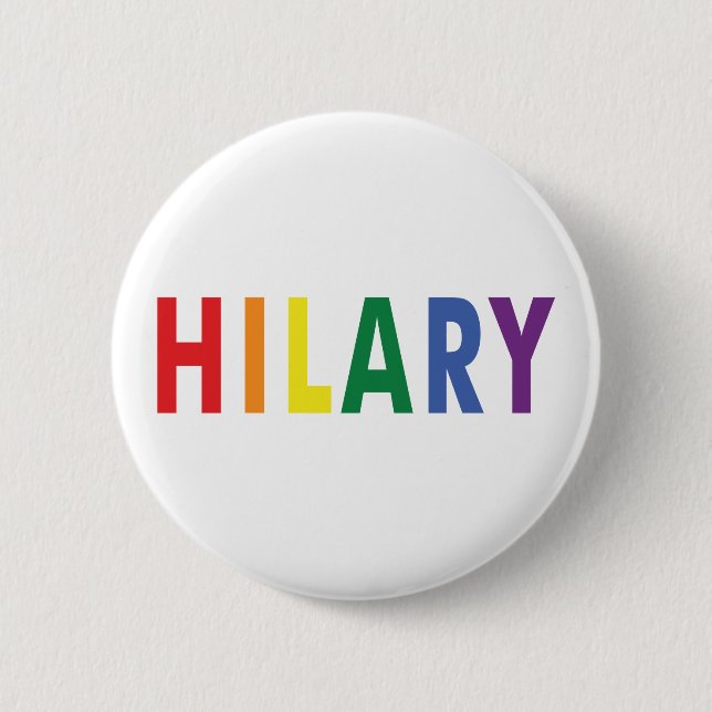 LGBT for Hillary Clinton Pinback Button (Front)