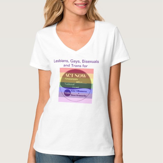 LGBT for Kim-Rose  T-Shirt (Front)