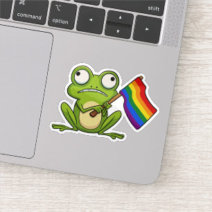 LGBT Frog With Pride Flag