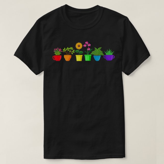 LGBT Funny Plant Gardener Gardening LGBT Gay Trans T-Shirt (Design Front)