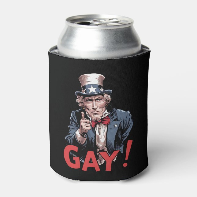 LGBT Gay Ally Pride Month Funny Can Cooler (Can Front)
