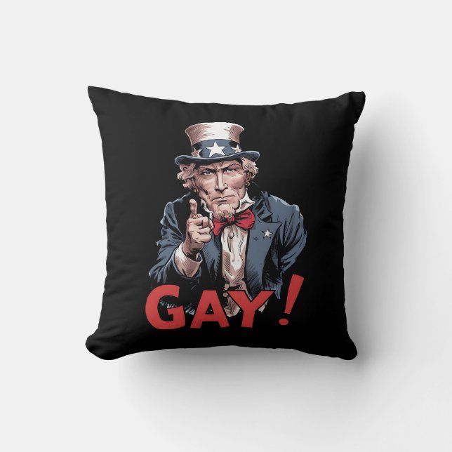 LGBT Gay Ally Pride Month Funny Cushion (Front)