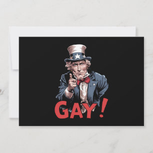 LGBT Gay Ally Pride Month Funny Invitation