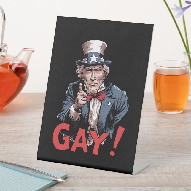 LGBT Gay Ally Pride Month Funny Pedestal Sign (In SItu)