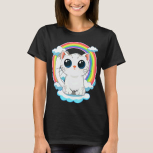 LGBT Gay and Lesbian Pride Cute Cat Rainbow Equali T-Shirt