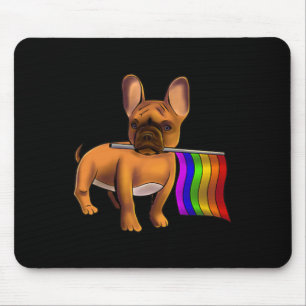 Lgbt Gay French Bulldog Gay Dog Paw Lgbt Pride Mouse Pad