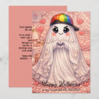 🎃🌈 LGBT Gay Husband Halloween Love card