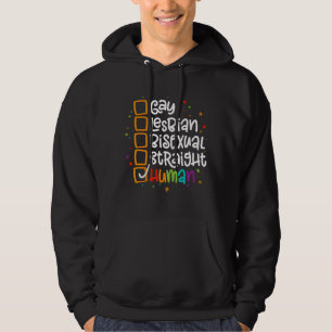 Lgbt Gay Lesbian Bisexual Straight Human Pride Hoodie