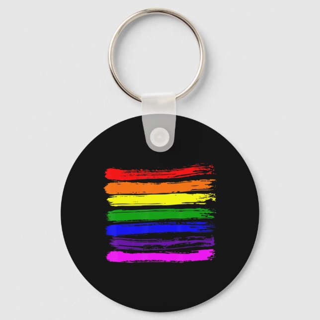 LGBT Gay Pride Flag   Gay Pride 2022  Key Ring (Front)
