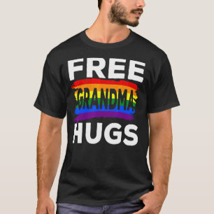 Lgbt Gay Pride Free Grandma Hugs Matching Support T-Shirt