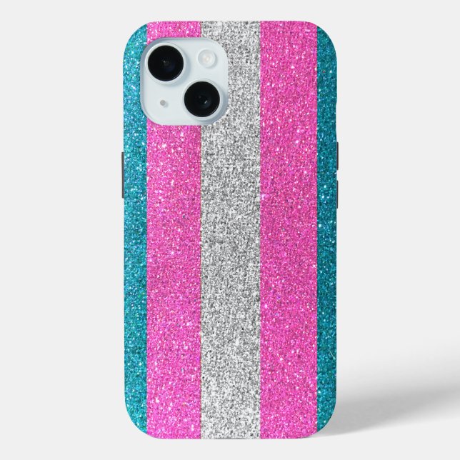 LGBT Gay Pride Glam Glitter Sparkle Metallic Chic  Case-Mate iPhone Case (Back)