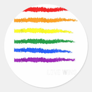 LGBT Gay Pride Lesbian Bisexual Transgender Copy Classic Round Sticker