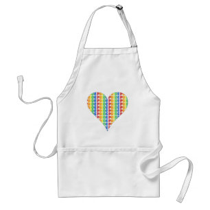 LGBT Gay Pride Month Celebration Rainbow Heart Standard Apron