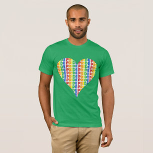 LGBT Gay Pride Month Celebration Rainbow Heart T-Shirt