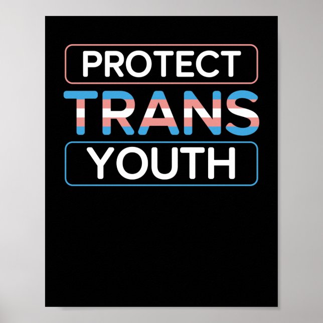 LGBT Gay Pride Month  Protect Trans Youth Poster (Front)