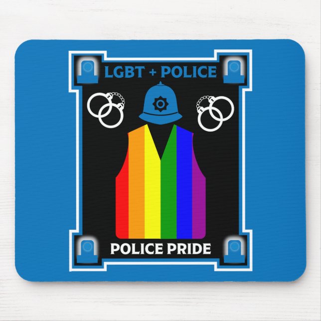  LGBT+ Gay Pride Police Mouse Pad (Front)