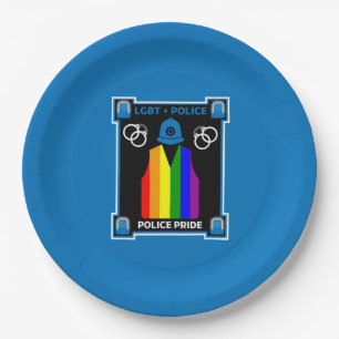 LGBT+ Gay Pride Police Paper Plate
