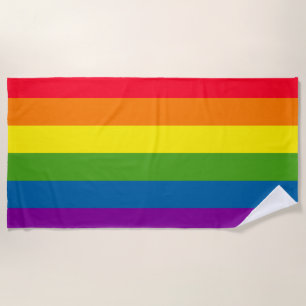 LGBT Gay Pride Rainbow Flag Beach Towel