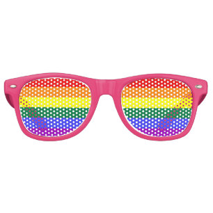LGBT Gay Pride Rainbow Flag Retro Sunglasses