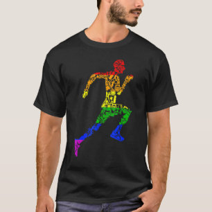 Lgbt Gay Pride Rainbow Flag Running Gear Runner T-Shirt